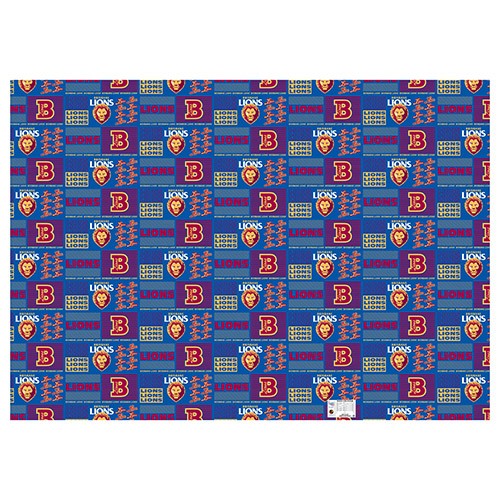 AFL BRISBANE LIONS GIFT WRAPPING PAPER