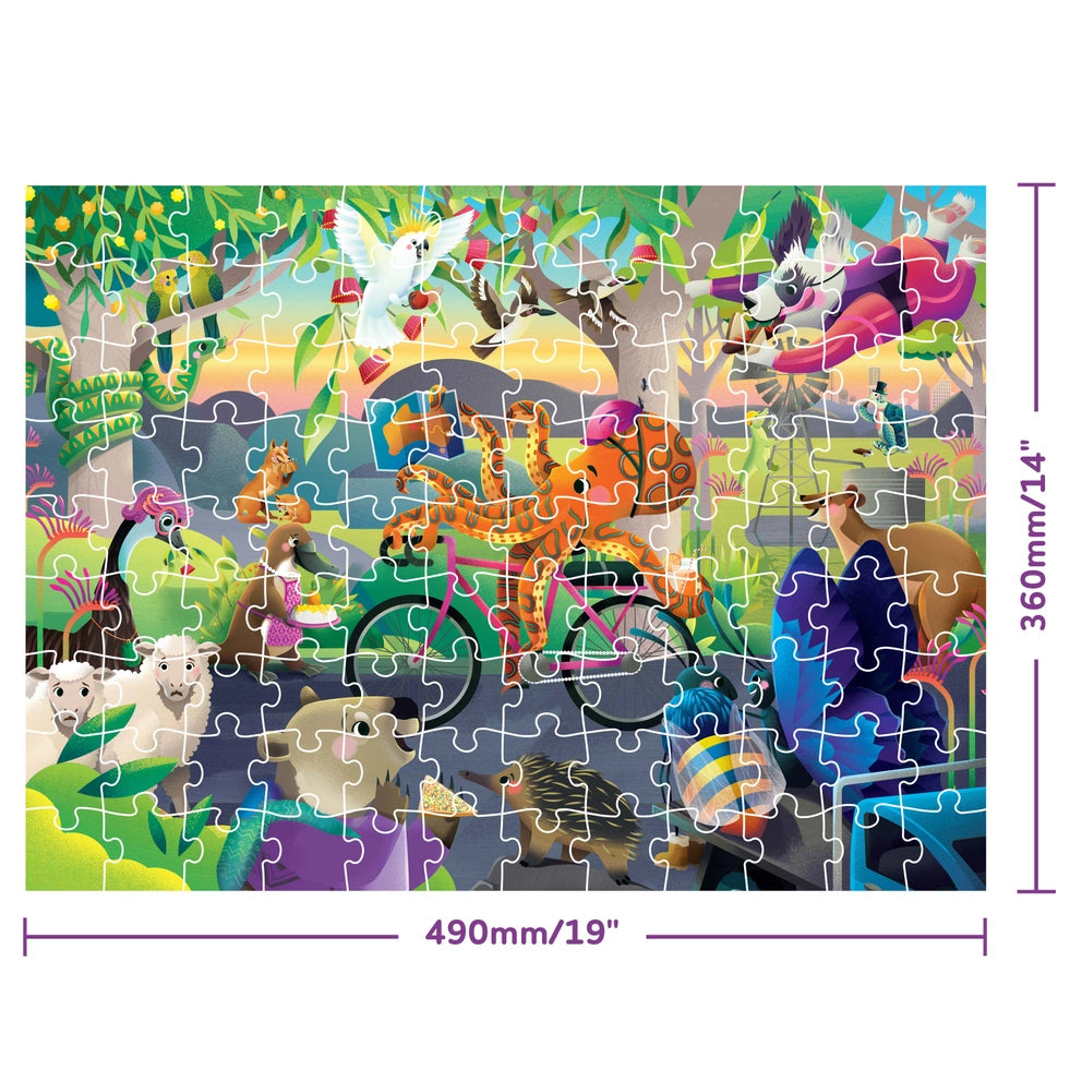 HINKLER AUSSIE ALPHABET BOOK & JIGSAW PUZZLE - 100 PIECES