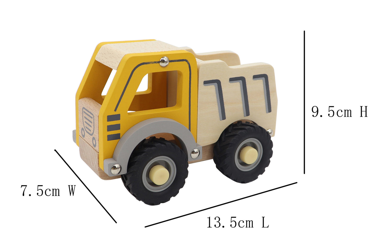 KAPER KIDZ WOODEN CALM & BREEZY DUMP TRUCK