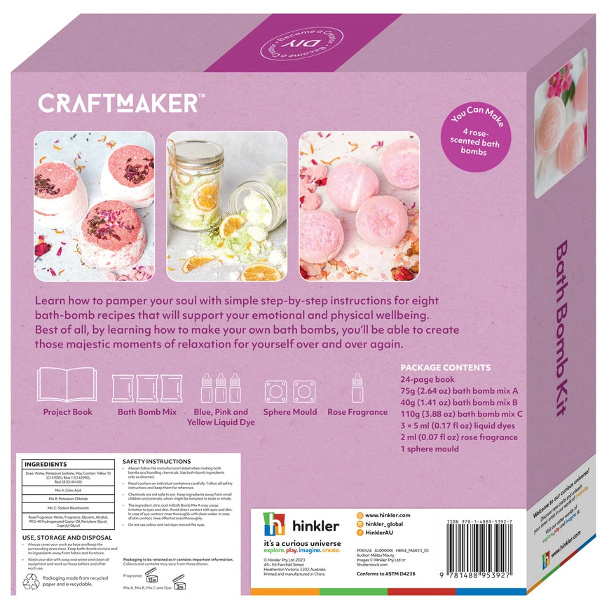 HINKLER DIY CRAFTMAKER BATH BOMB KIT