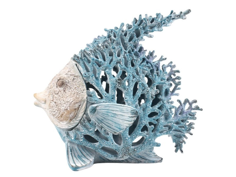 FISH WITH CORAL ORNAMENT - 27CM