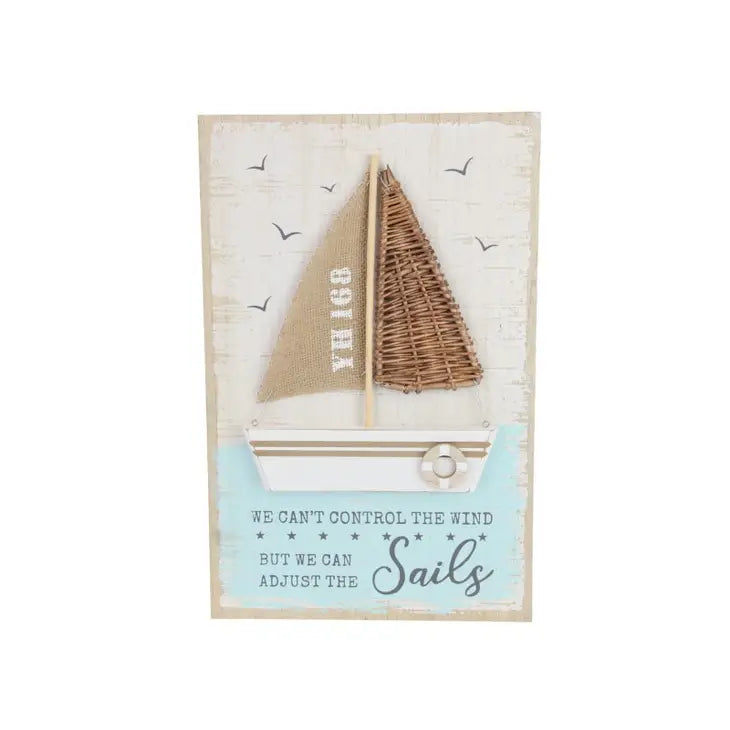 BEACH SAILBOAT 3D MDF SIGN - 40CM