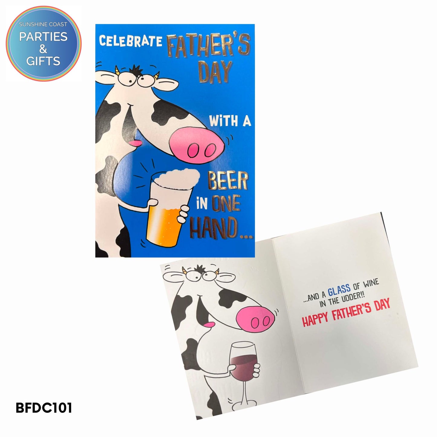 FATHERS DAY CARD - COW