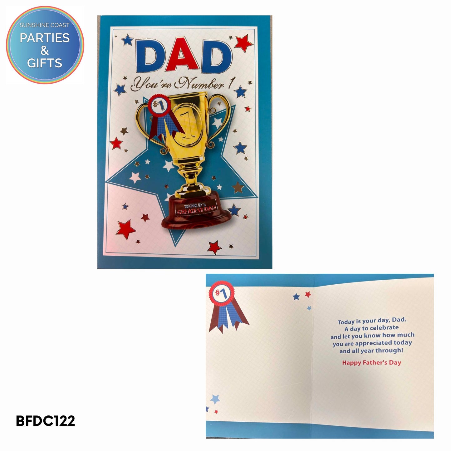 FATHERS DAY CARD - DAD NUMBER 1