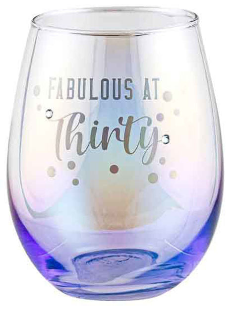 30TH BIRTHDAY HOLOGRAPHIC STEMLESS GLASS 560ML