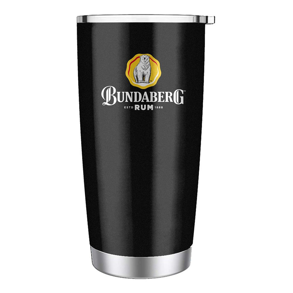BUNDABERG RUM BLACK STAINLESS STEEL TRAVEL MUG