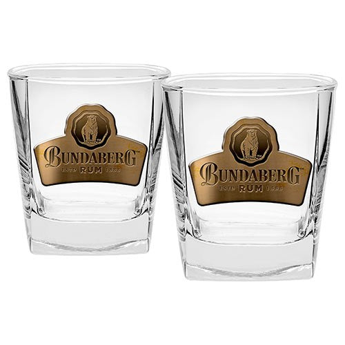 BUNDABERG RUM BADGED SPIRIT GLASSES - PACK OF 2