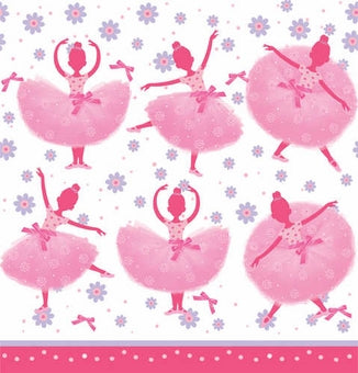 BALLERINA TUTU MUCH FUN PLASTIC TABLECOVER 137CM x 274CM