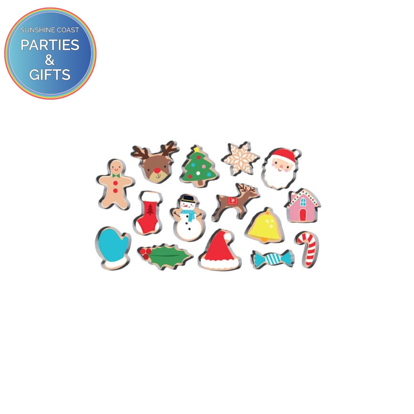 CHRISTMAS ASSORTED COOKIE CUTTER SET - PACK OF 15