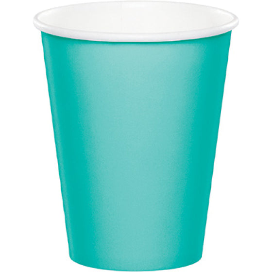 TEAL LAGOON 266ML PAPER CUPS - PACK OF 24