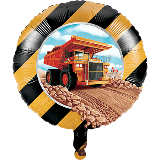 BIG DIG CONSTRUCTION METALLIC FOIL BALLOON - 45.7CM