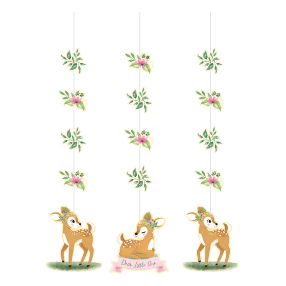 DEER LITTLE ONE HANGING CUTOUTS - 3 PACK