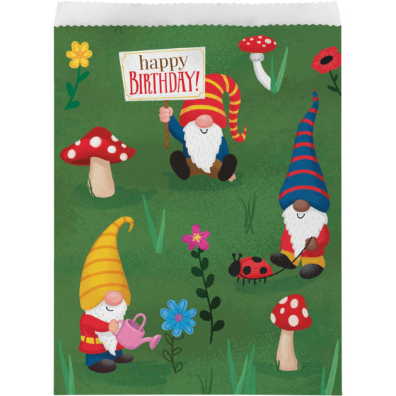 PARTY GNOMES PAPER TREAT BAGS - PACK OF 8