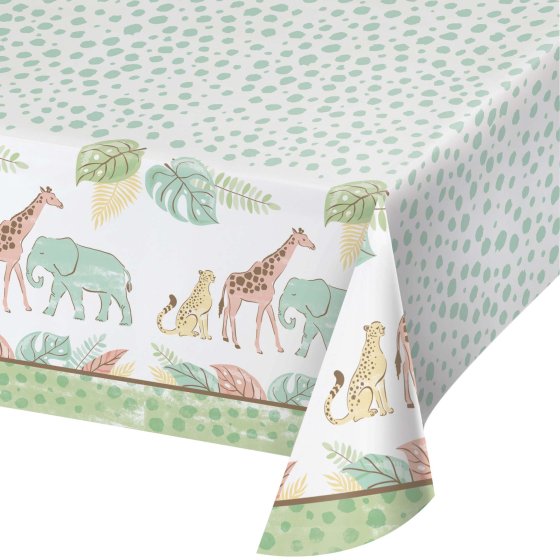 BABY SHOWER SAFARI BABY PAPER TABLECOVER 137CM x 244CM