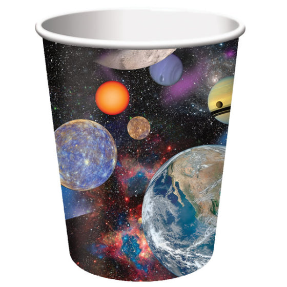 SPACE BLAST 266ML PAPER CUPS - PACK OF 8