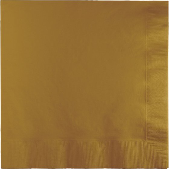GLITTERING GOLD BEVERAGE NAPKINS - PACK OF 50