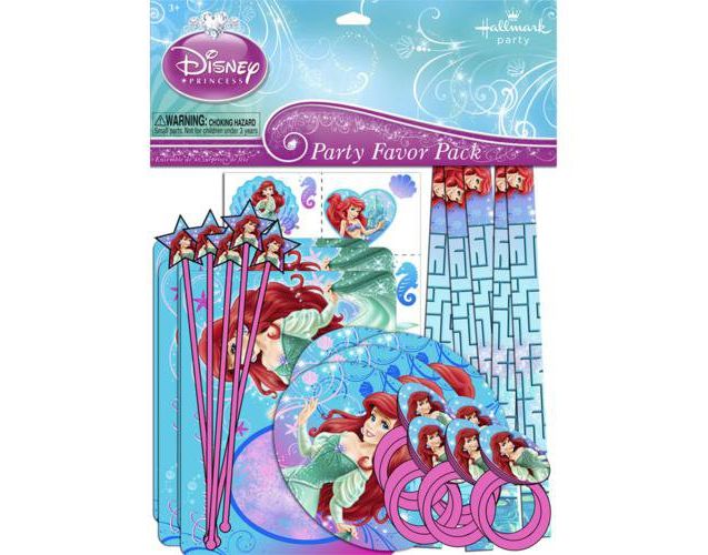 DISNEY PRINCESS LITTLE MERMAID PARTY FAVOUR PACK - 48 PARTY FAVORS