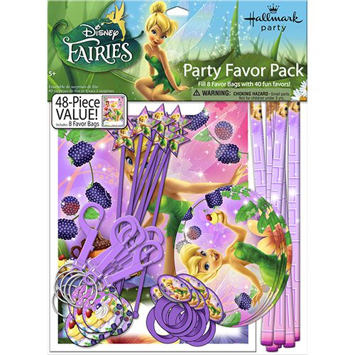 DISNEY FAIRIES TINKERBELL PARTY FAVOUR PACK - 48 PARTY FAVORS