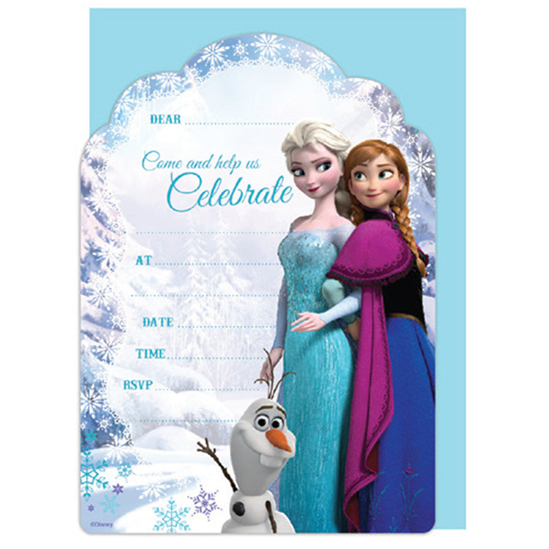 DISNEY FROZEN INVITATION SET - PACK OF 16