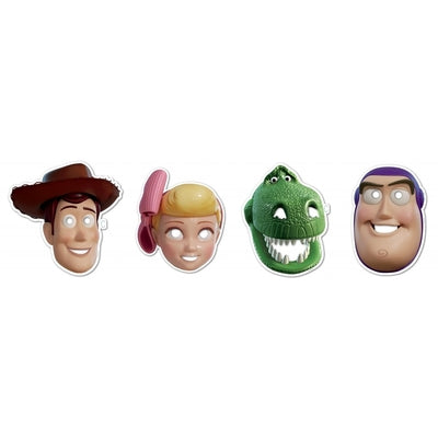 TOY STORY PAPER MASKS - WOODY, BUZZ LIGHTYEAR, REX & BO PEEP - 8 PACK