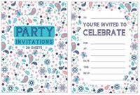 BUTTERFLIES INVITATION PAD - PACK OF 20
