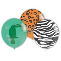 JUNGLE LATEX BALLOONS 30CM - PACK OF 10