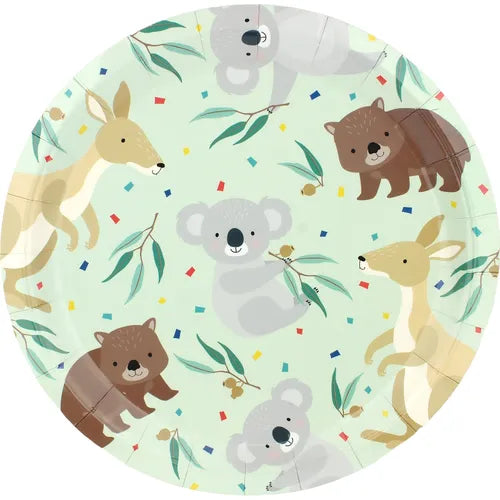 AUSTRALIANA ROUND PAPER PLATES 23CM - PACK OF 8