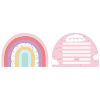 RAINBOW INVITATION SET - PACK OF 8