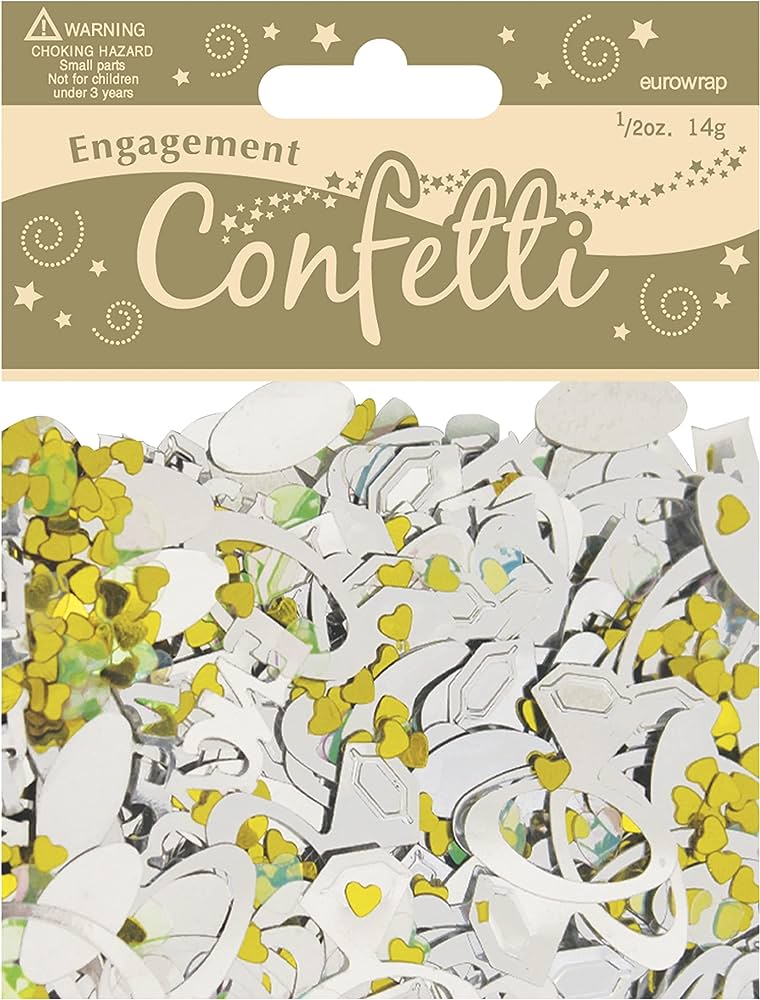 EUROWRAP ENGAGEMENT SILVER CONFETTI - 14G