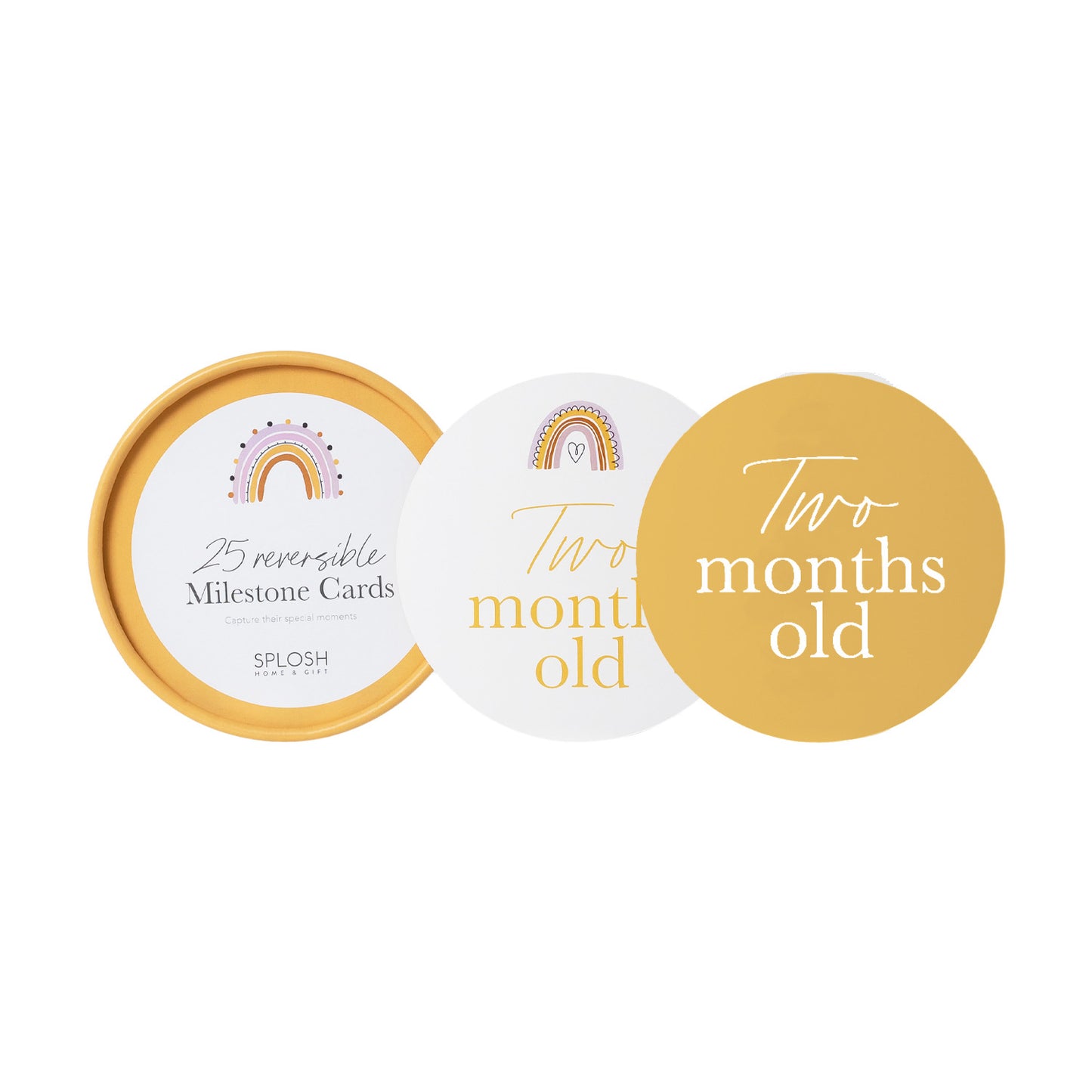 SPLOSH BABY REVERSIBLE MILESTONE CARDS - RAINBOW