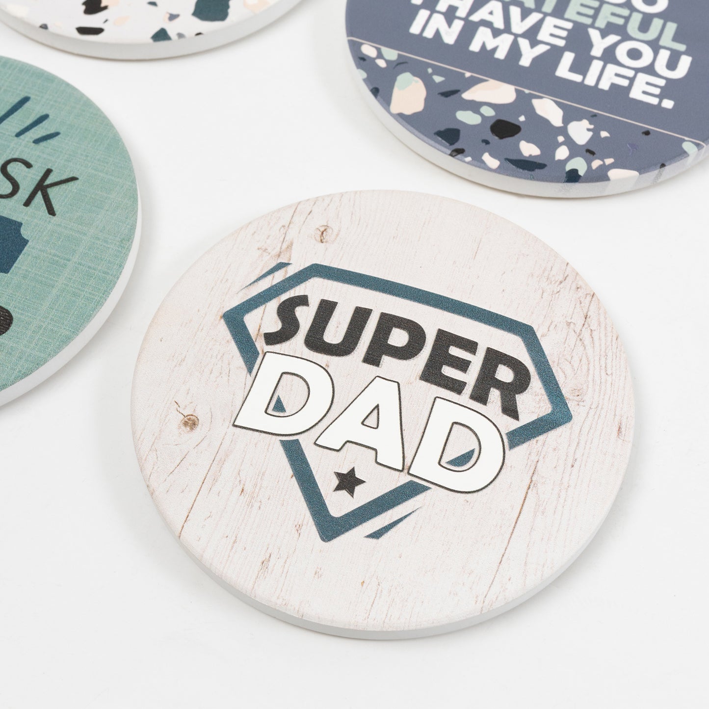 SPLOSH CERAMIC COASTER - SUPER DAD