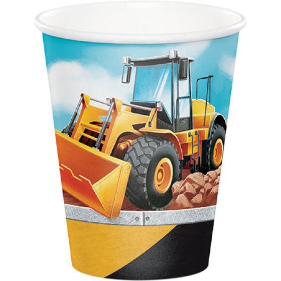 BIG DIG CONSTRUCTION 266ML PAPER CUPS