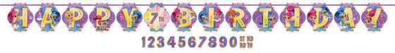SHIMMER AND SHINE ADE AN AGE BIRTHDAY JUMBO LETTER BANNER KIT