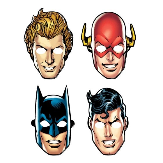 JUSTICE LEAGUE HEROES UNITE PAPER MASKS