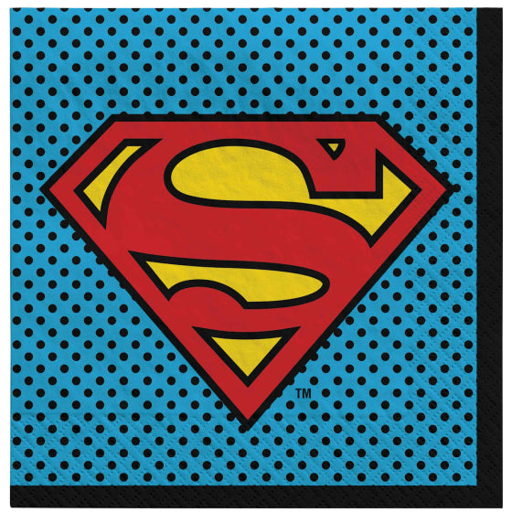 SUPERMAN HEROES UNITE LUNCH NAPKINS - PACK OF 16