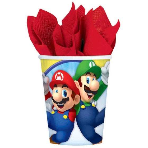 SUPER MARIO BROS 266ML PAPER CUPS - PACK OF 8