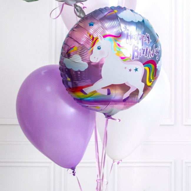UNICORN HAPPY BIRTHDAY ROUND FOIL BALLOON - 45CM