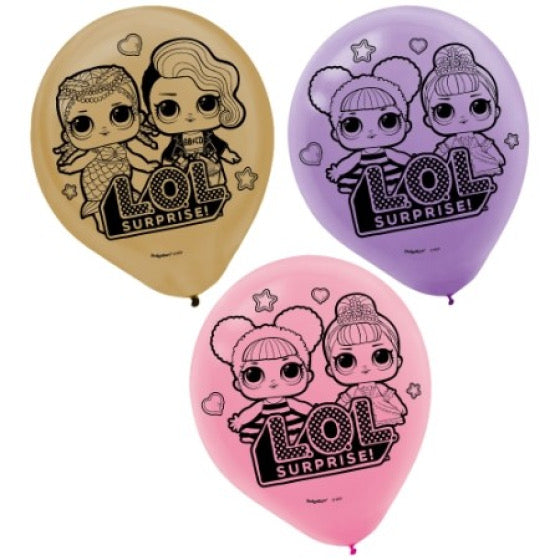 LOL SURPRISE LATEX BALLOONS 30CM - PACK OF 6