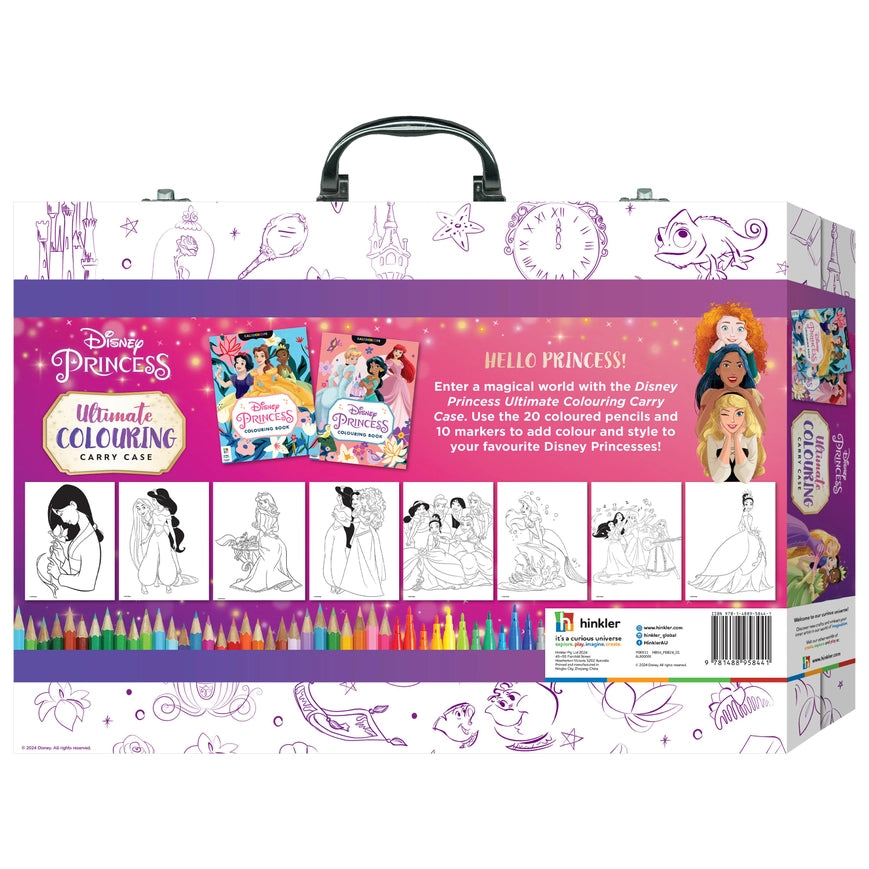 HINKLER KALEIDOSCOPE DISNEY PRINCESS ULTIMATE COLOURING CARRY CASE
