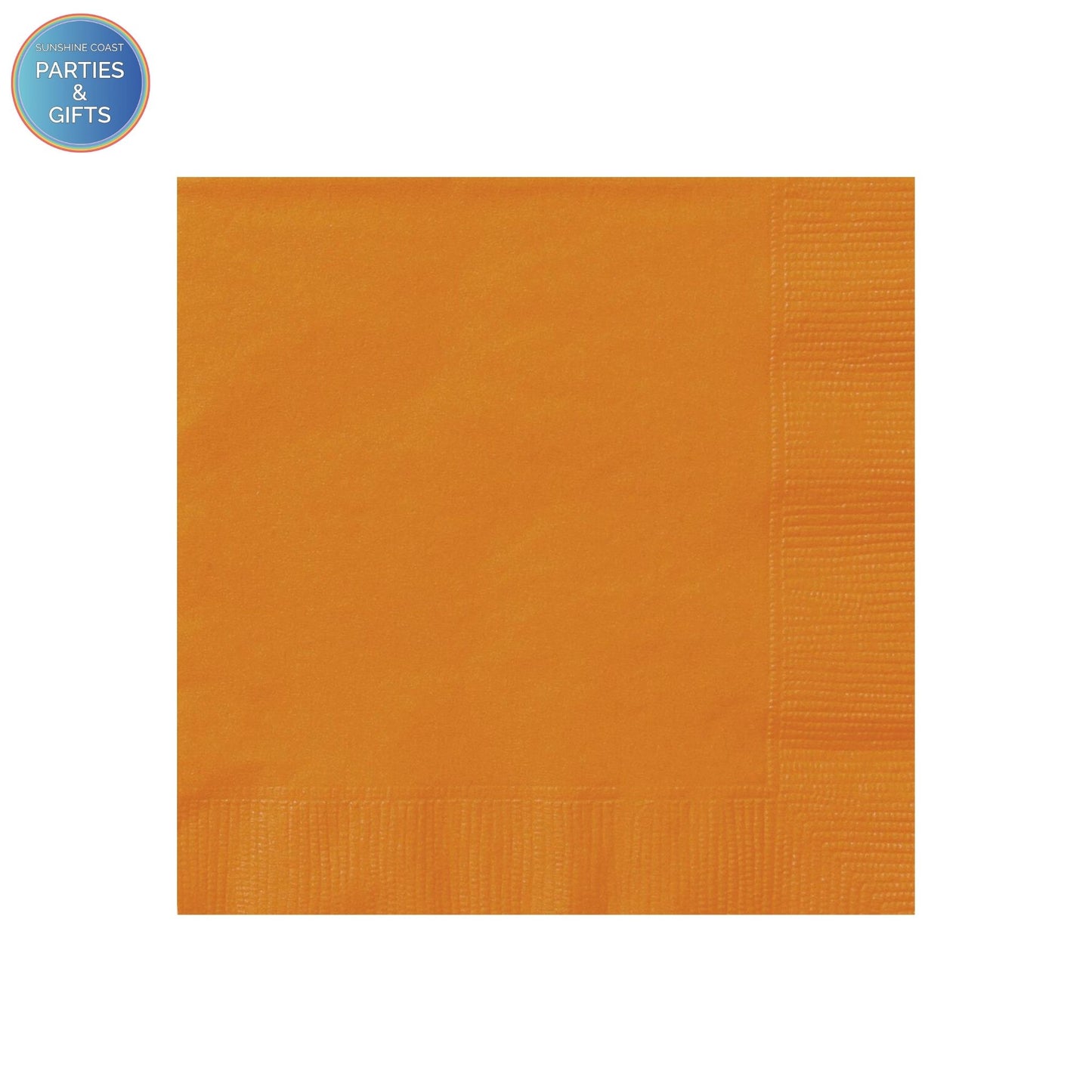 PUMPKIN ORANGE BEVERAGE NAPKINS - PACK OF 20