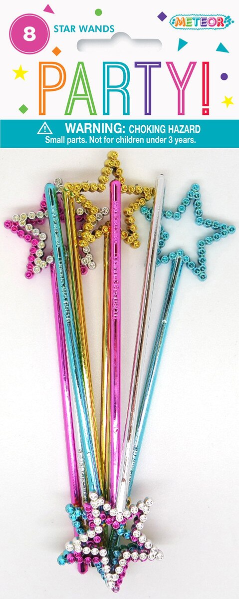 PARTY FAVOURS - STAR WANDS - PACK OF 8