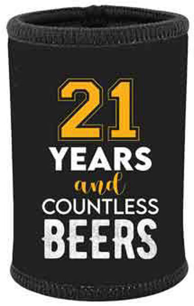 STUBBY HOLDER - 21 YEARS AND COUNTLESS BEERS