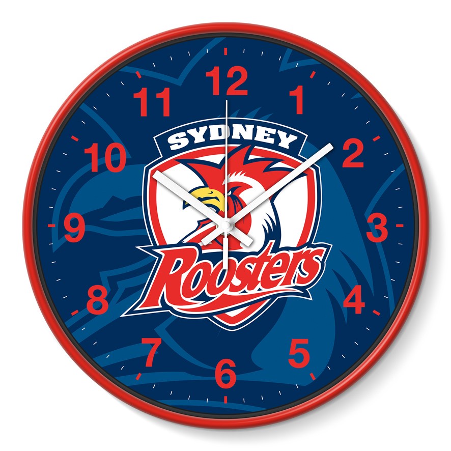 NRL WALL CLOCK - SYDNEY ROOSTERS