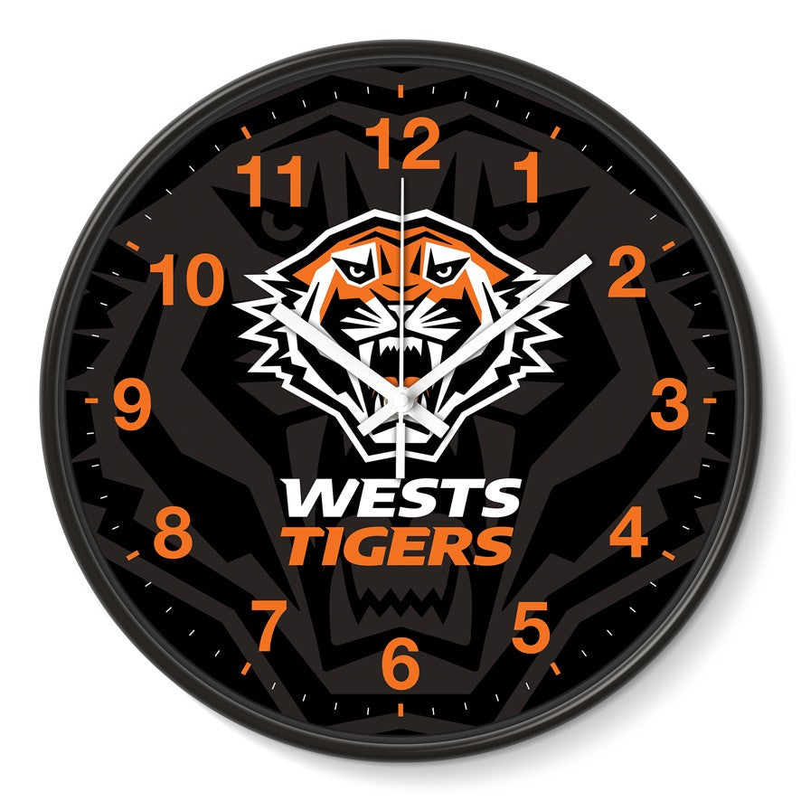 NRL WALL CLOCK - WESTS TIGERS