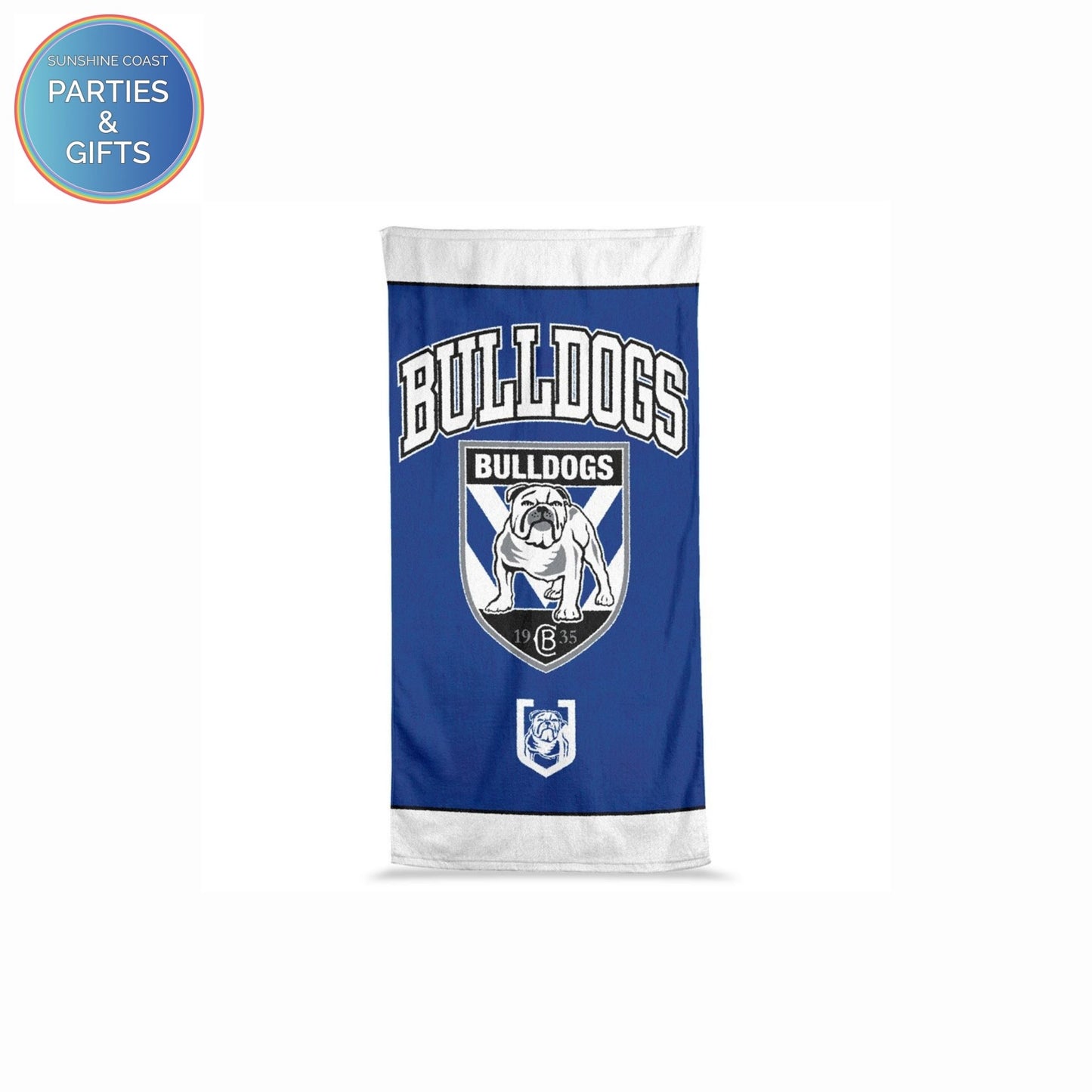 NRL JUMBO BEACH TOWEL - CANTERBURY BULLDOGS