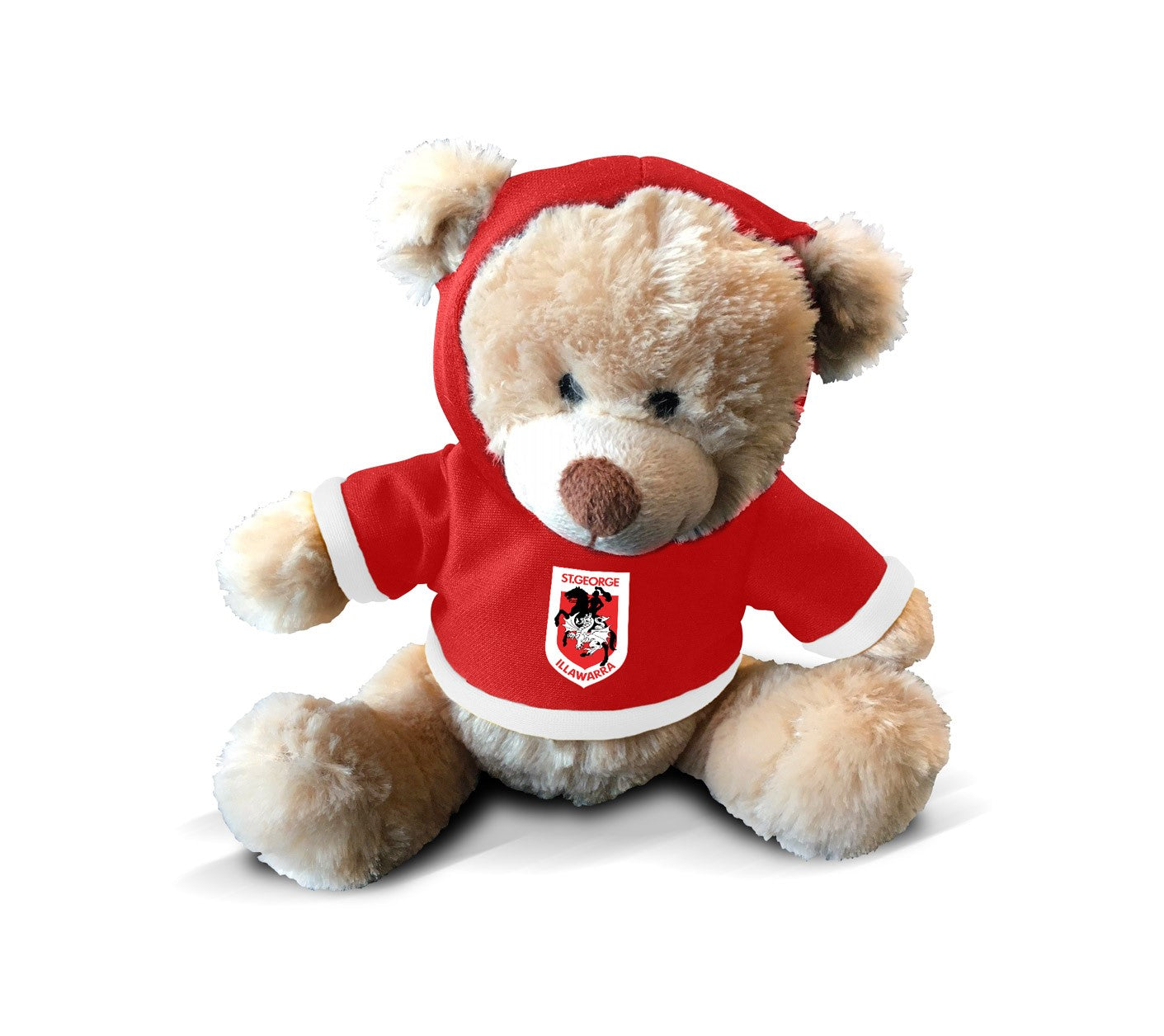NRL PLUSH TEDDY WITH HOODIE - ST GEORGE ILLAWARRA DRAGONS