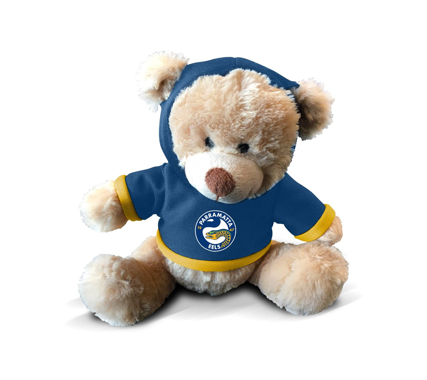 NRL PLUSH TEDDY WITH HOODIE - PARRAMATTA EELS