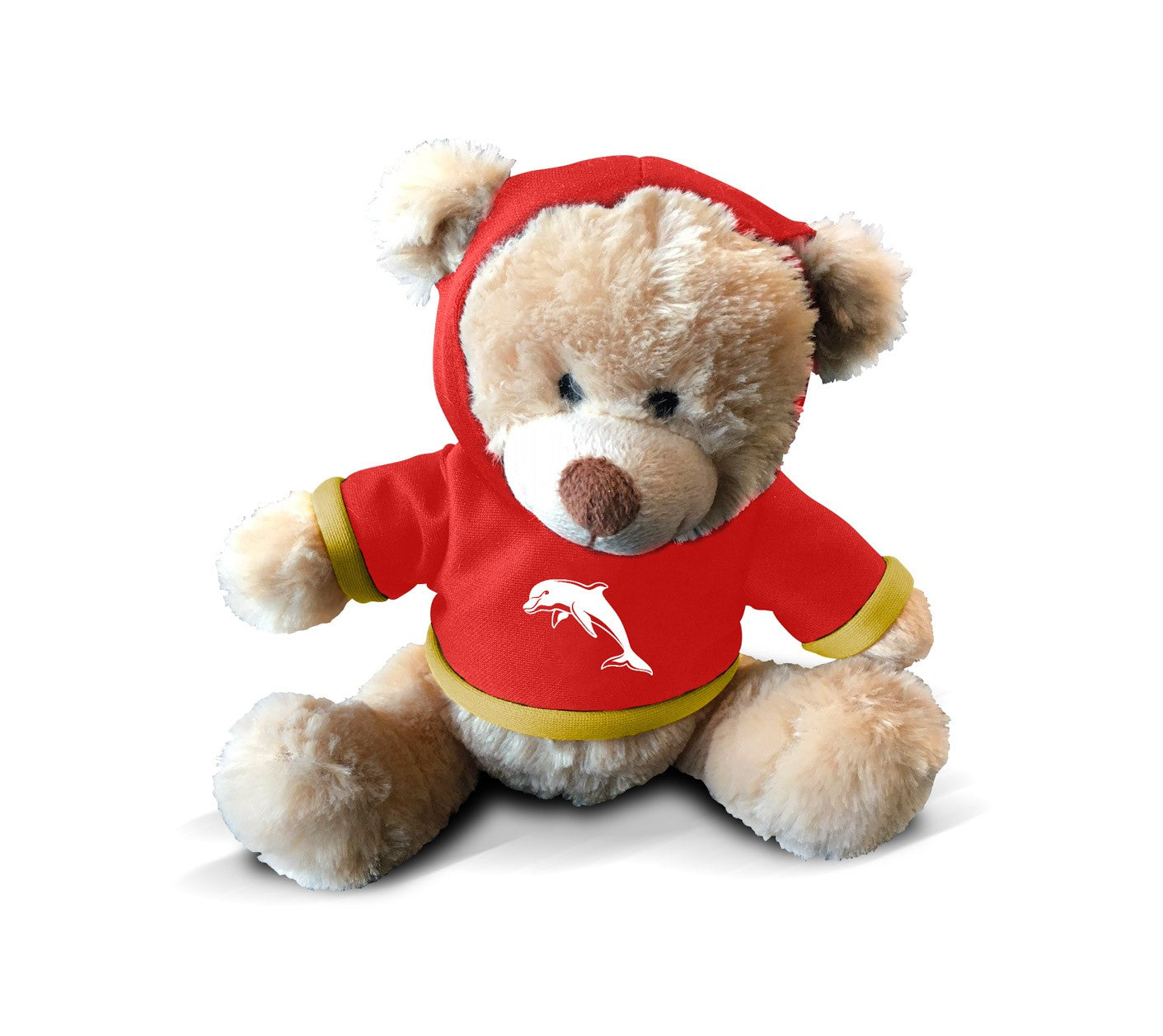 NRL PLUSH TEDDY WITH HOODIE - REDCLIFFE DOLPHINS