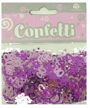 EUROWRAP 40TH BIRTHDAY PINK CONFETTI - 14G