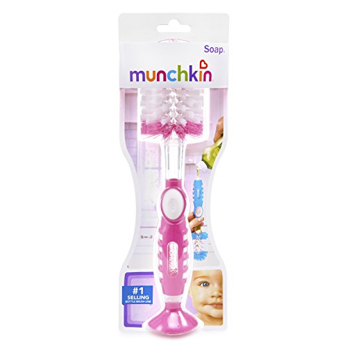 MUNCHKIN SOAP DISPENSING BOTTLE BRUSH - PINK